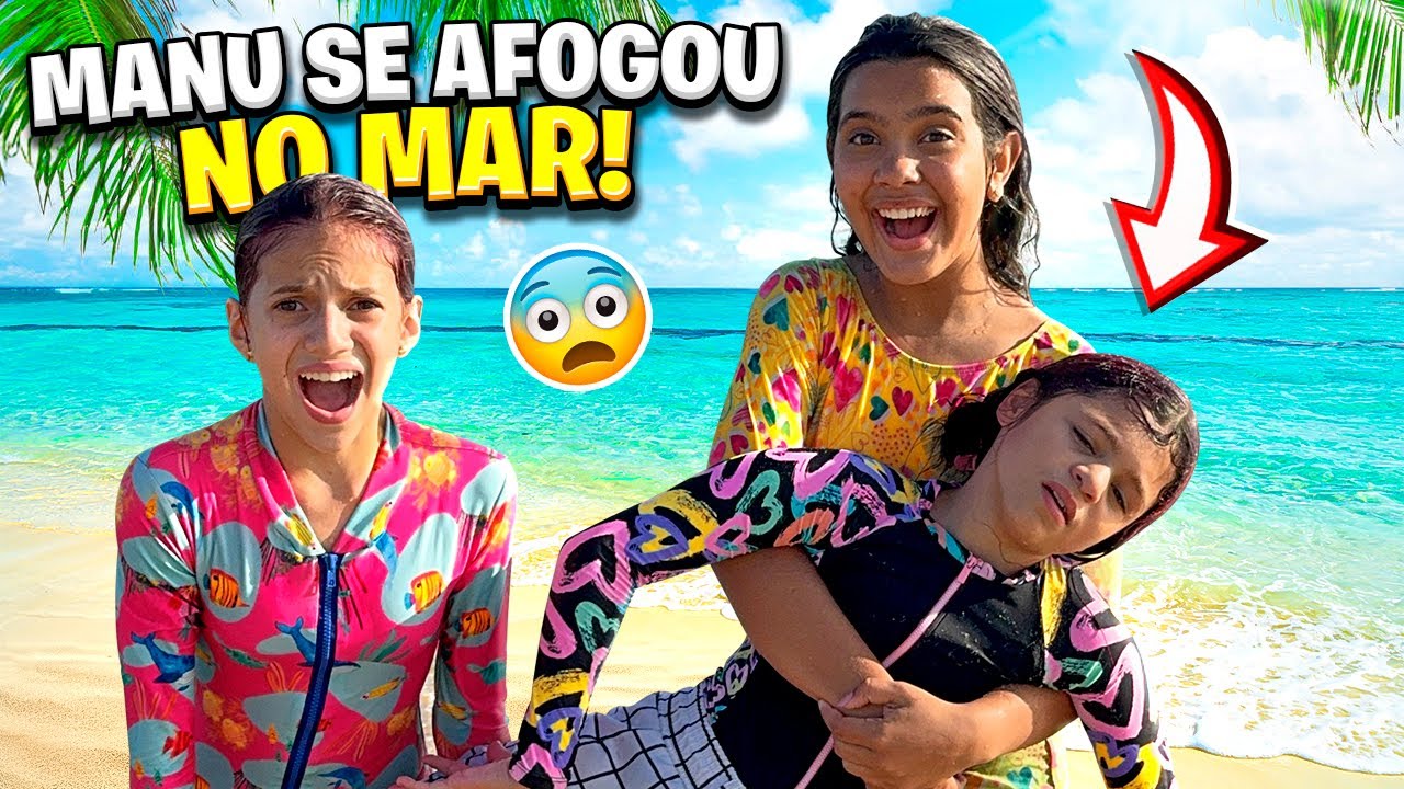 FOMOS A PRAIA COM AS IRM&Atilde;S PINA E MANU SE AFOGOU (J&Eacute;SSICA SOUSA E FAM&Iacute;LIA)
