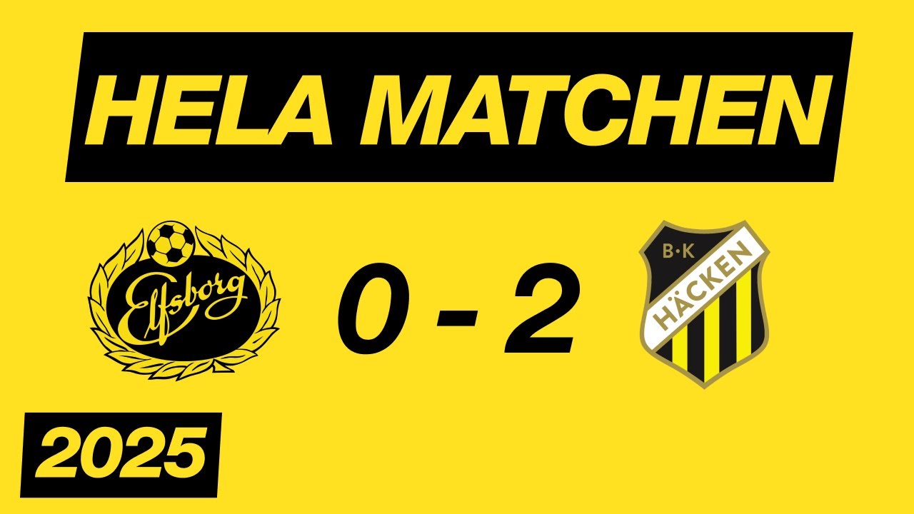 IF Elfsborg - BK Häcken (0-2) Hela matchen // Allsvenskan 2025