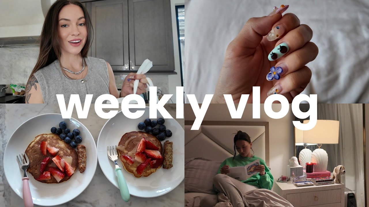 Jarní nehty, zdravé palačinky & oblíbené knížky - týdenní vlog | VESHIONDAILY
