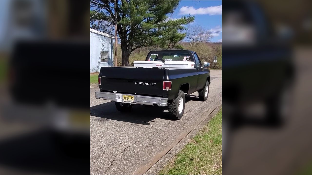 Squarebody Chevy Exhaust! | Stock ➡ No Muffler ➡ Flowmaster 40 Series  #shorts