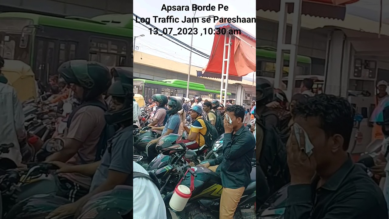 Delhi U.P Border Traffic Jam दिल्ली यूपी बॉर्डर पर ट्रैफिक जाम#Shorts#youtube Shorts#Shorts Video