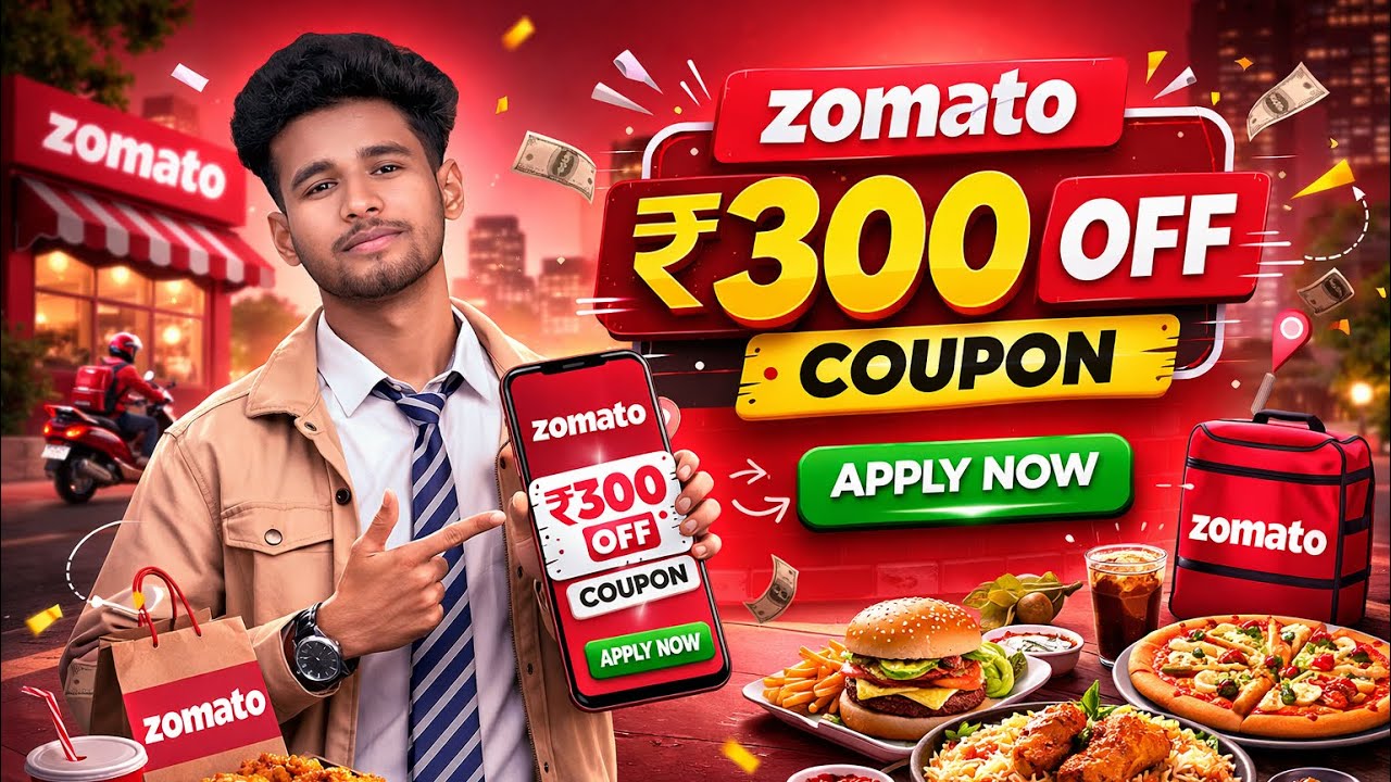 🔥 Zomato Coupon Code Today 💸 Flat Discount + Free Delivery 🍔 Latest Offers 2026 ⚡
