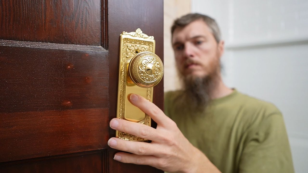 Perfect Floor Transition And Antique Hardware - Home Build