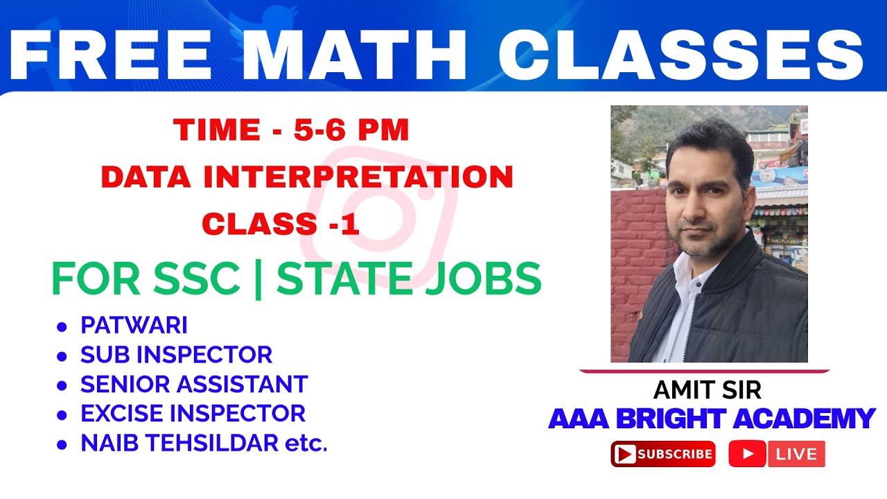 Free Maths Classes: Data Interpretation Class 1