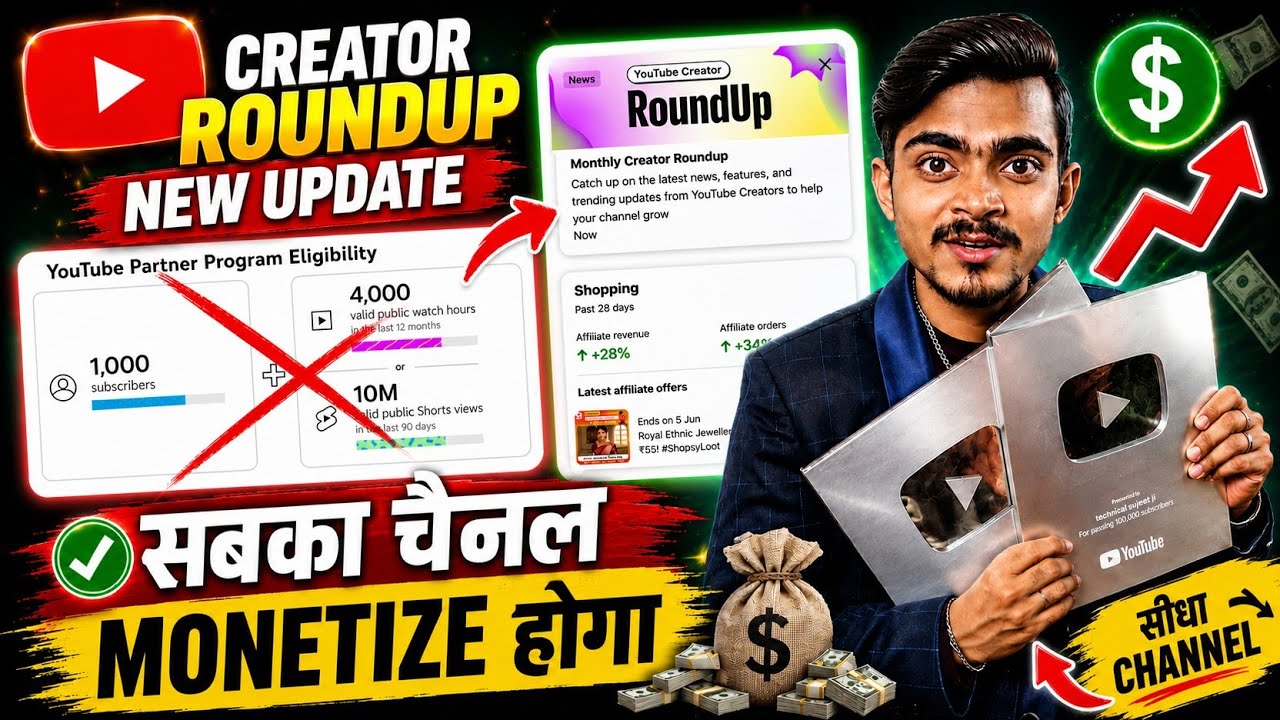 YouTube Creator Roundup New Update 2026 😍 Monthly Creator Roundup Youtube Studio App 🥰 Round up