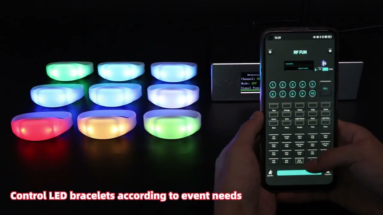 Último transmisor DMX I pulseras LED de control remoto I GFLAI