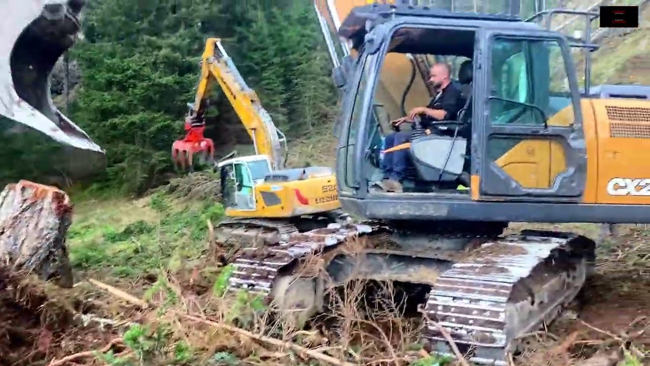 4 Maschinen auf einer Fläche ☆ Cat 323F ☆ LH 924 ☆ Case 240D ☆