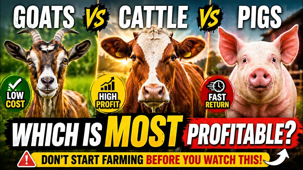 Goats vs Cattle vs Pigs: Which Livestock Is Most Profitable? Watch This Before You Start Farming.