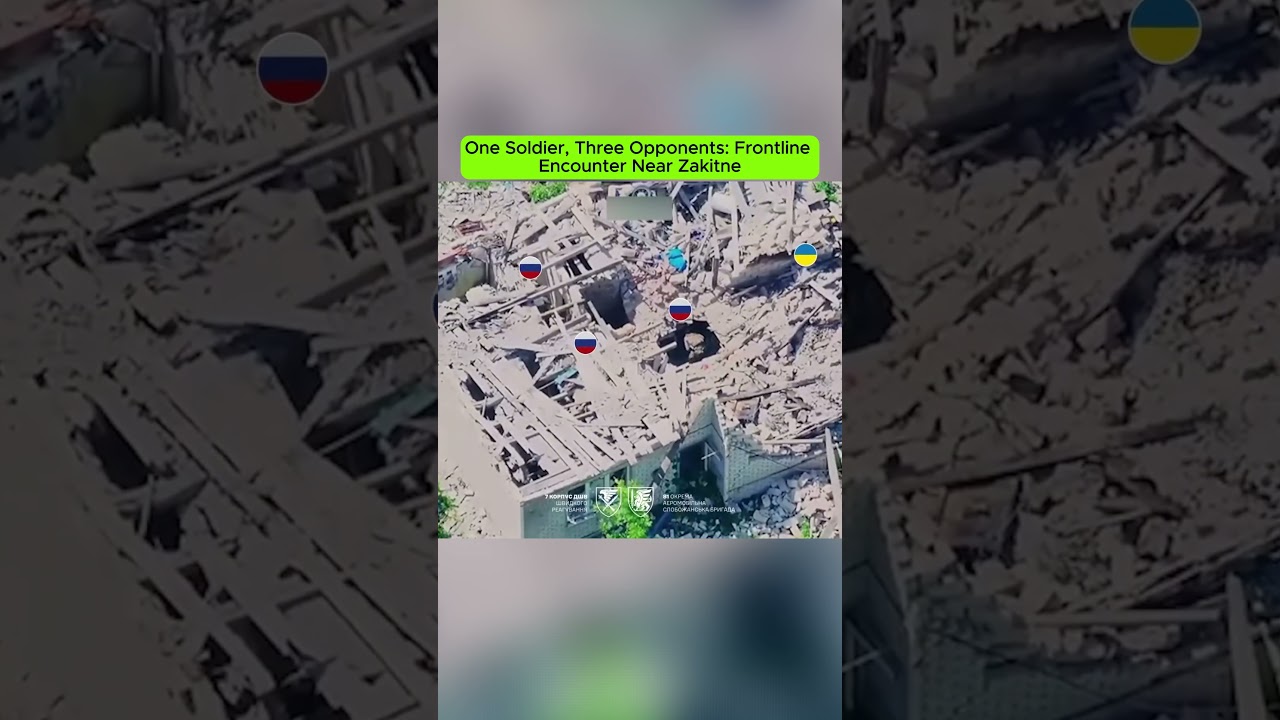Ukrainian Airborne Soldier Takes on Three-Man Recon Group \ Ukraine War