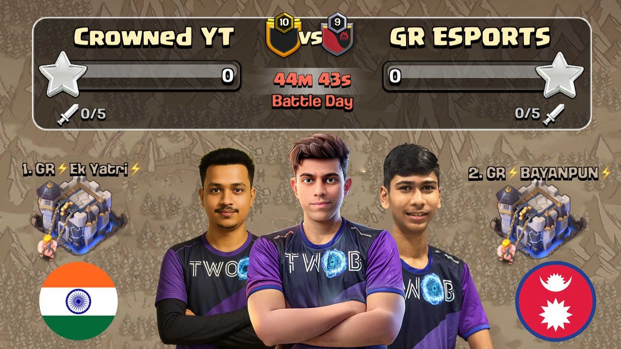 Crowned Yt vs Gorkha Rocks Week 3 Tournament Match (clash of clans)