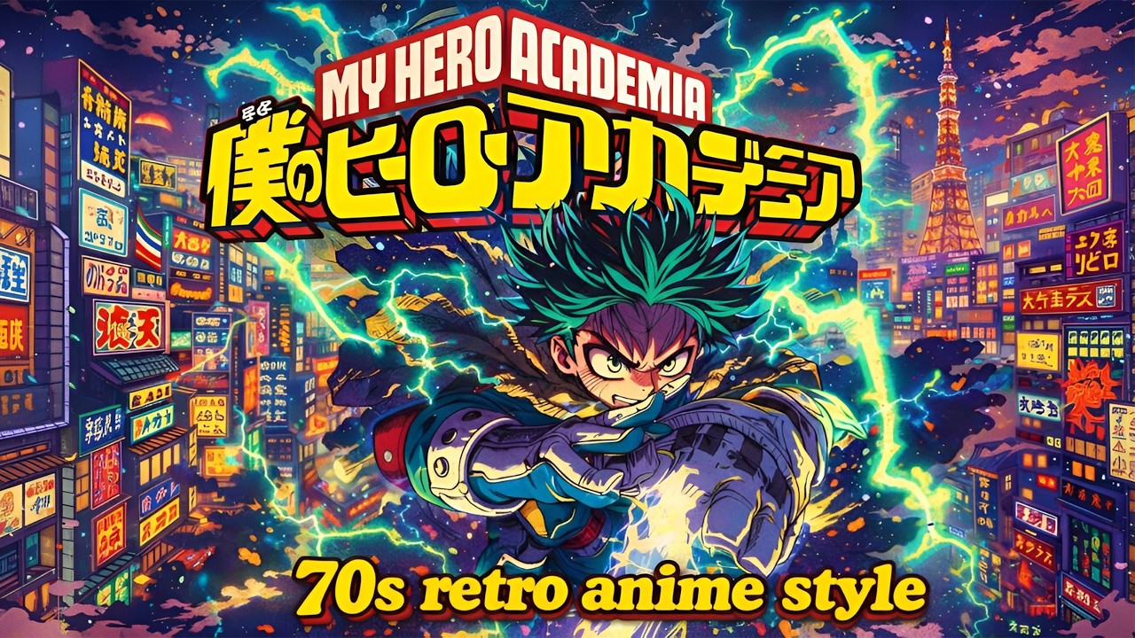 My Hero Academia- 70s RETRO ANIME STYLE