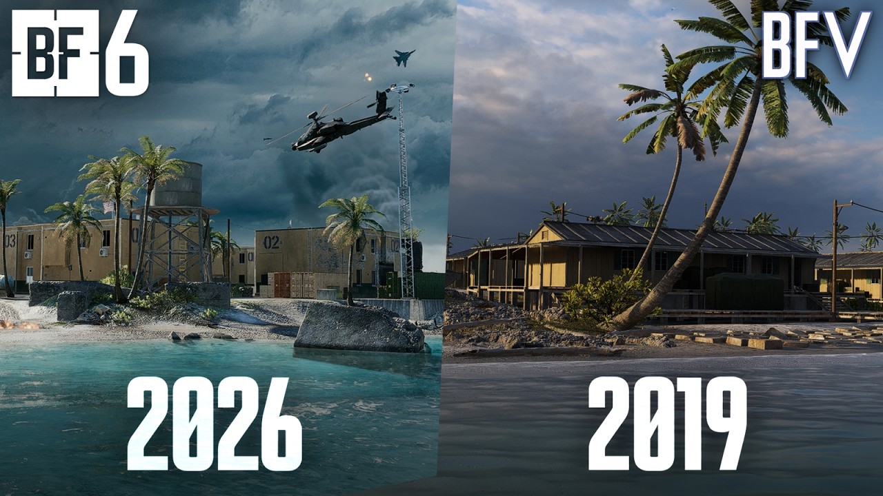 Ремейк карты Wake Island &mdash; Battlefield 6 против Battlefield V