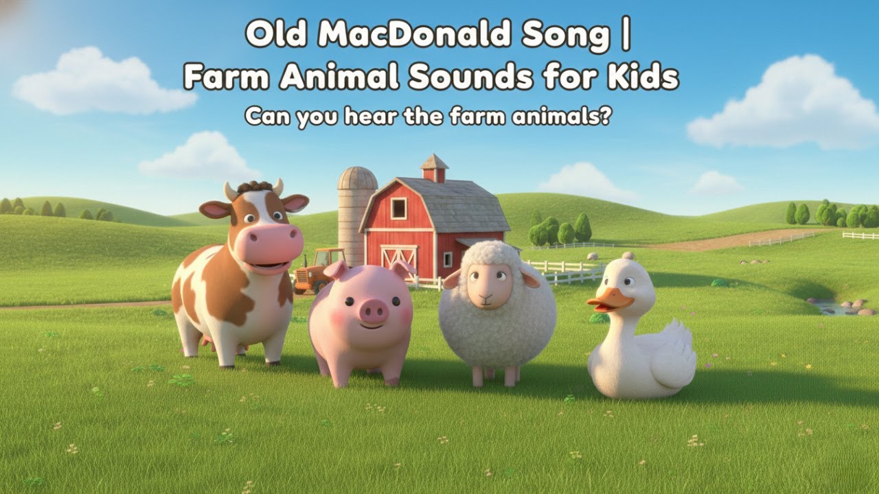 Old MacDonald Song | Farm Animal Sounds for Kids