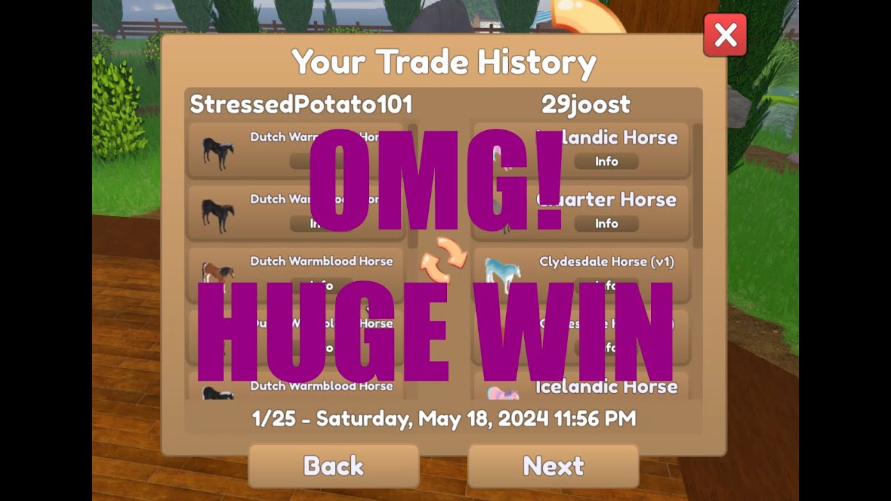HUGE WIN - Trading the new DUTCH WARMBLOODS (wild horse islands)