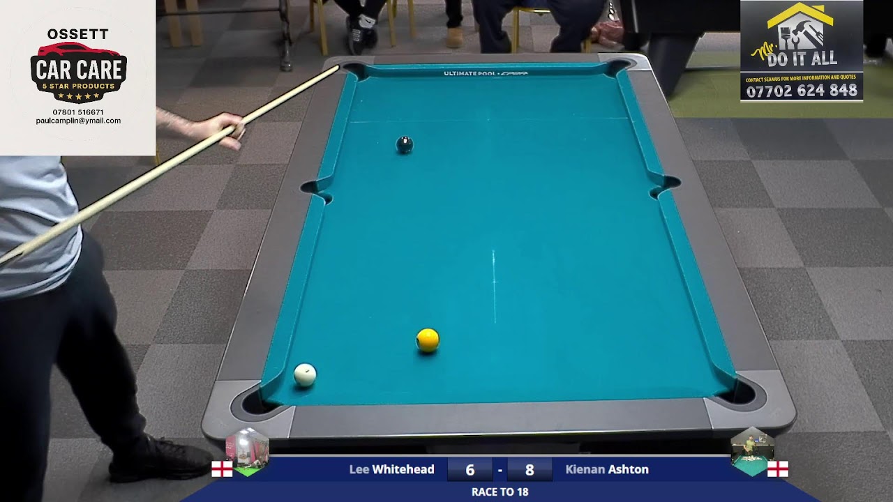 Lee Whitehead vs Kienan Ashton Race to 18 Pot £1500