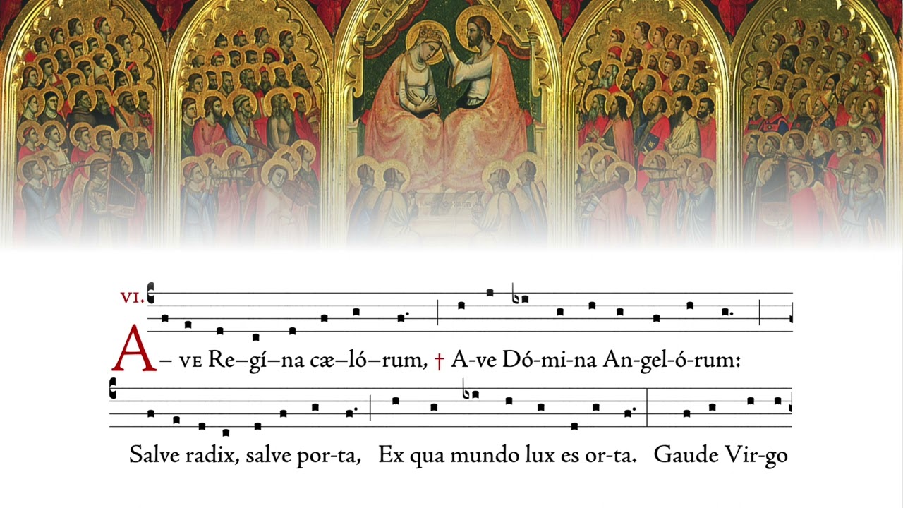 Ave, Regina caelorum (Queen of the Heavens), Simple Tone in Latin