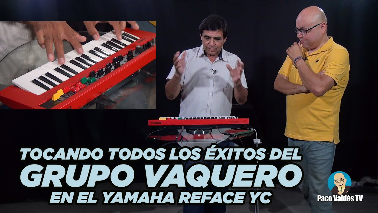 RAFAEL HERNÁNDEZ, TECLADISTA DE TODOS LOS ÉXITOS DEL GRUPO VAQUERO PROBANDO EL YAMAHA REFACE YC