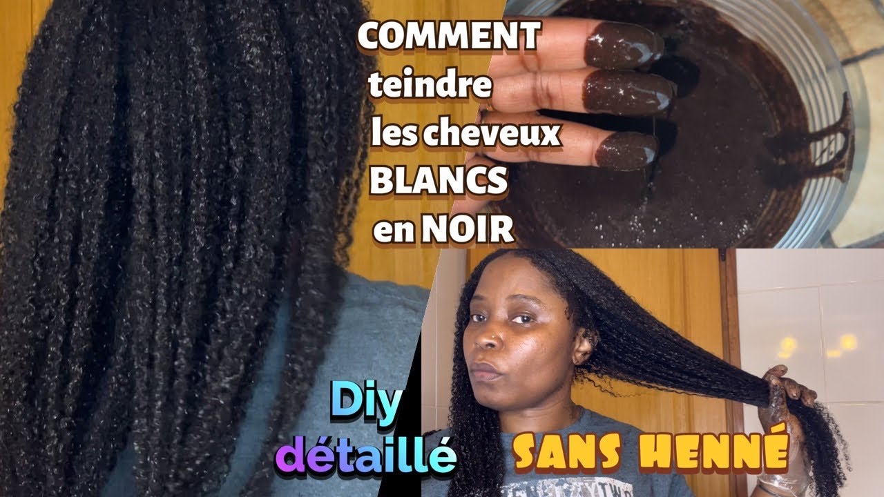 TEINDRE VOS CHEVEUX BLANCS EN NOIR NATURELLEMENT ET LES FORTIFIER SANS HENNÉ/2 INGRÉDIENTS PUISSANTS