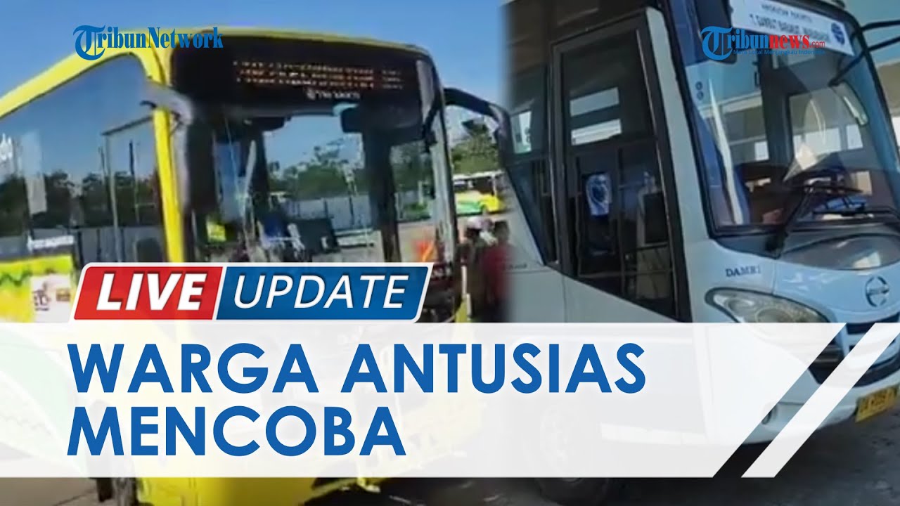 Bus Trans Banjarbakula Mulai Beroperasi, Warga Antuasias Jajal Transportasi Baru di Kalsel