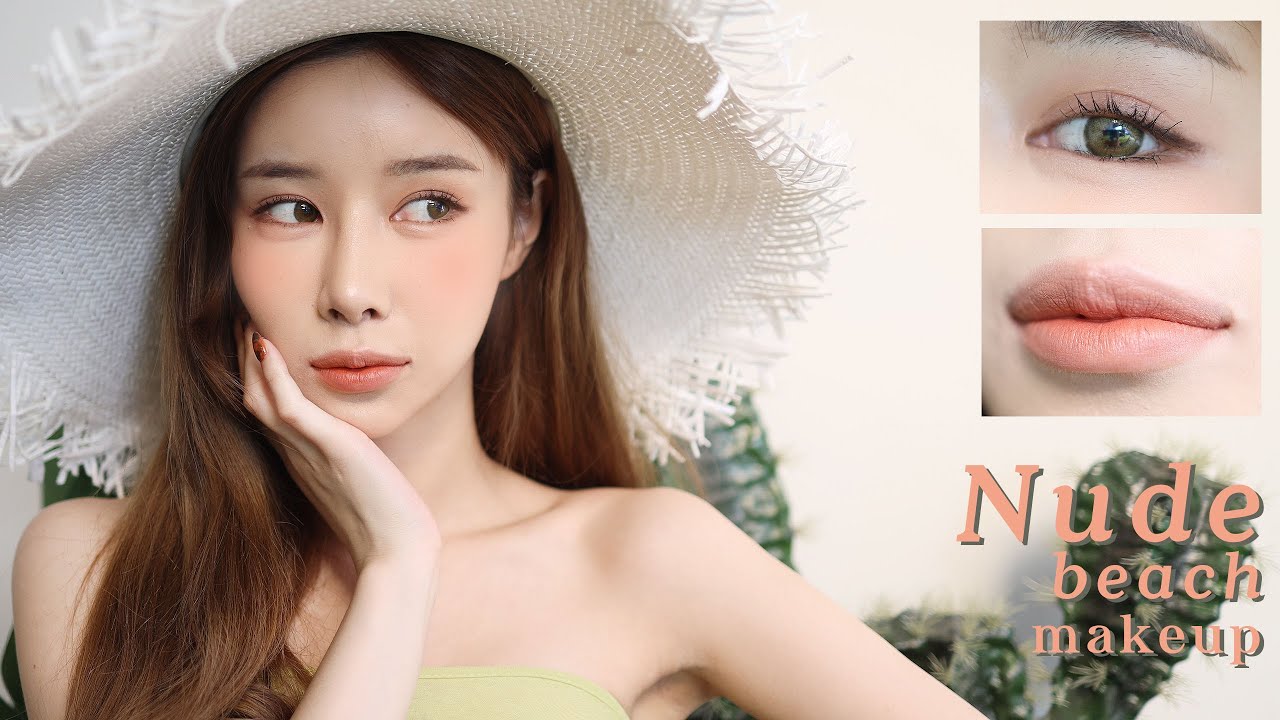 Beach makeup แต่งหน้าไปทะเลสไตล์นู๊ดๆ พีชๆ 🍑 | ndmikkiholic ♡