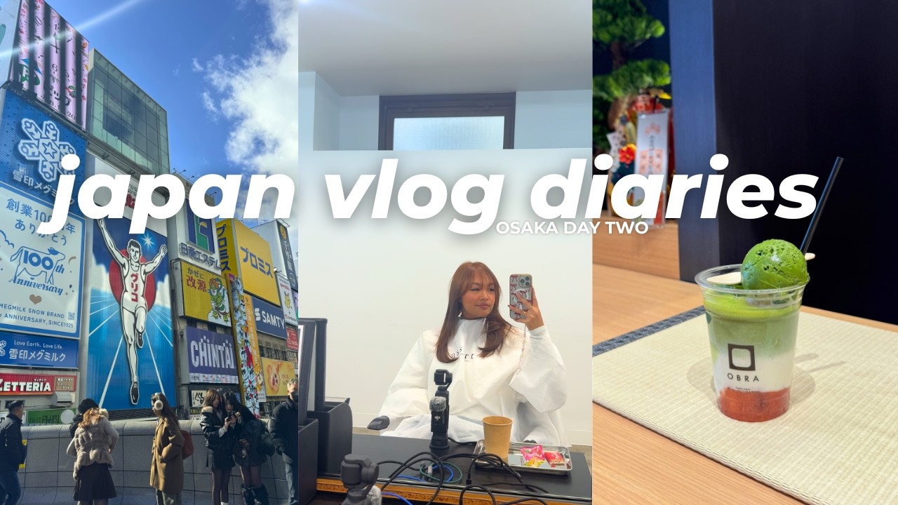 japan vlog diaries: osaka day 2 🍵🍲💇🏽‍♀️