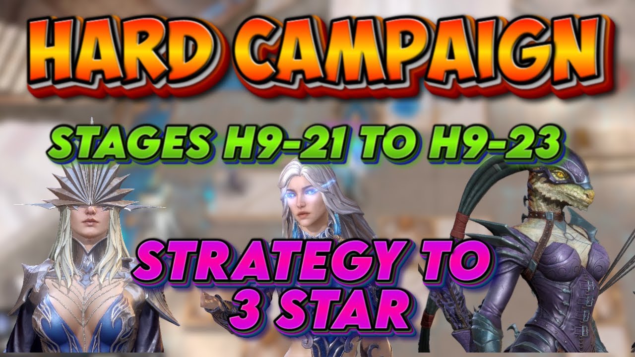 Этапы кампании Hard с H9-21 по H9-23 — Стратегия до 3 звёзд | Watcher Of Realms