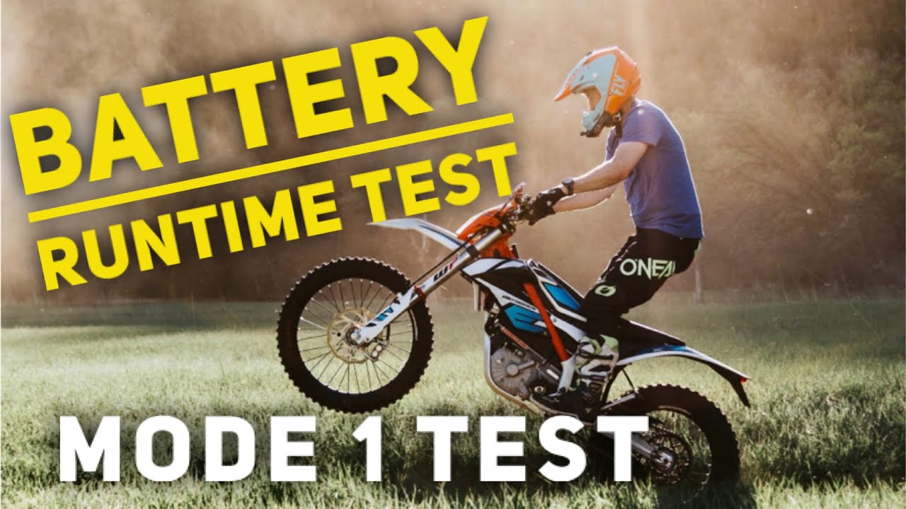 2020 KTM Freeride E-XC Power Mode 1 Test [How long does the battery last]