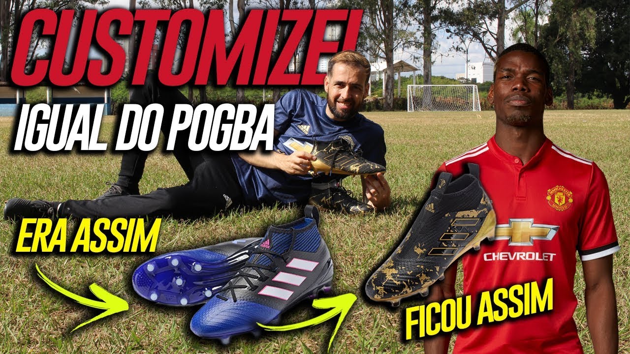 CUSTOMIZEI A MINHA CHUTEIRA IGUAL A DO POGBA, FICOU PERFEITO! INACREDITÁVEL! {BZK}