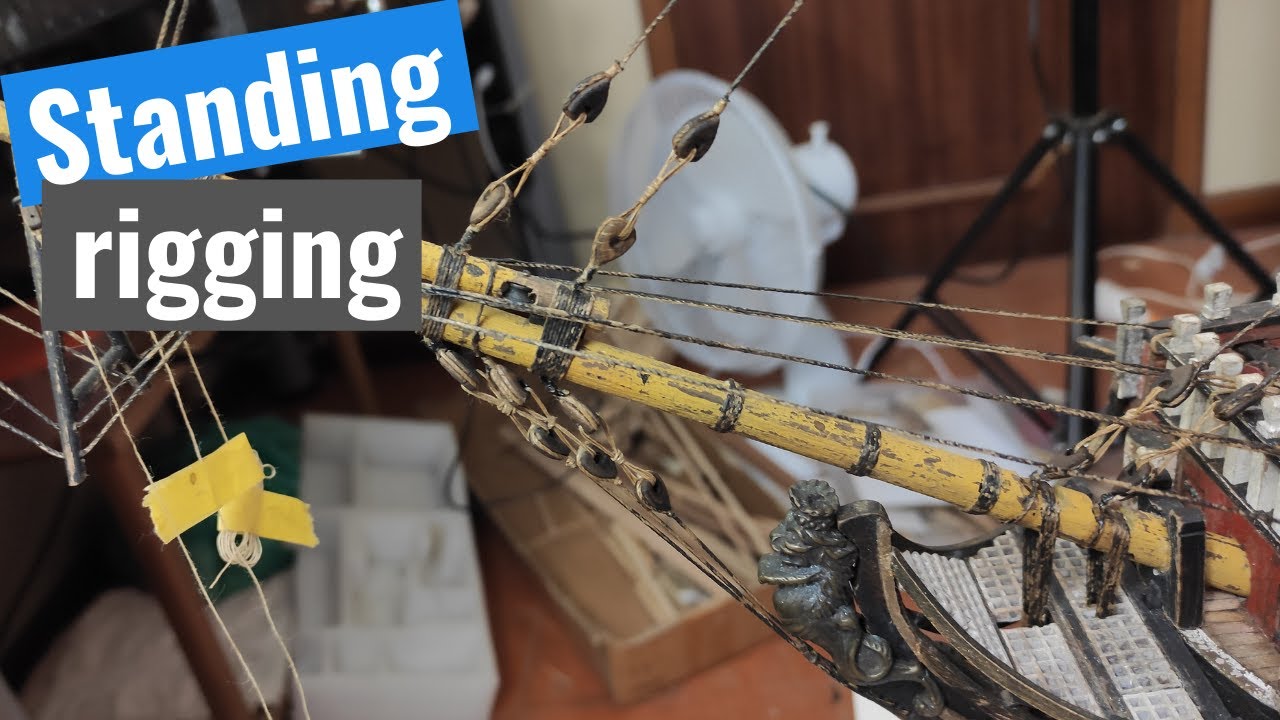 Model Ship Santisima Trinidad - Part 96 - Finishing the standing rigging