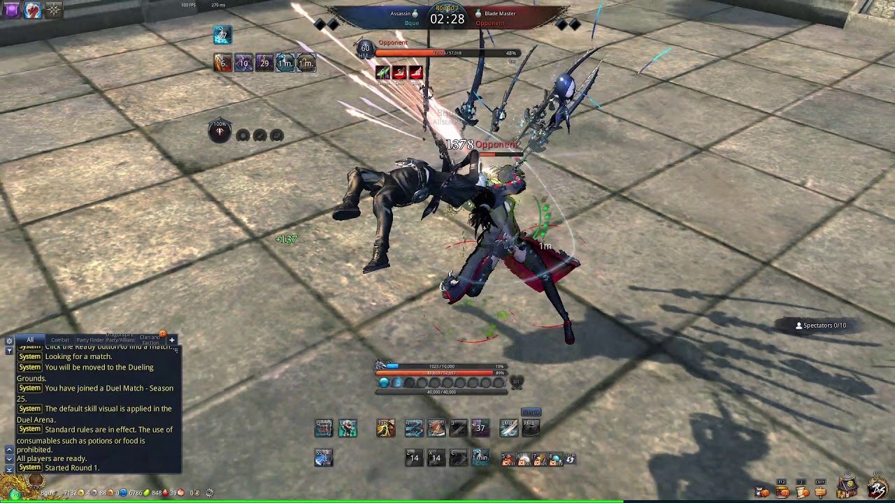 BNS Blade & Soul pvp:3rd spec Sin vs Big Whale Blade Master PVP pov
