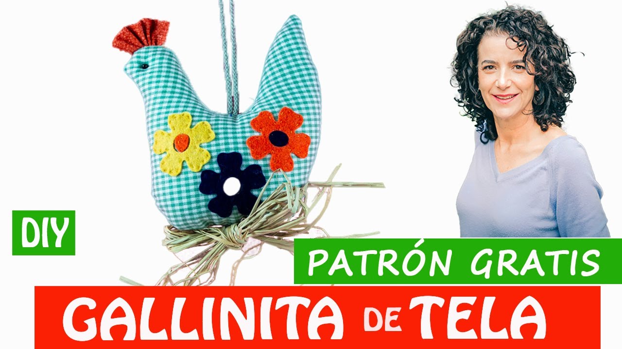 🐓 Cómo hacer 1 GALLINITA de TELA | MUY FÁCIL ✅