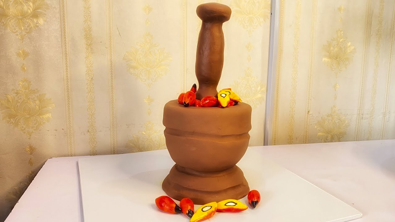 Mortar and pestle Cake / Realistic Mortar and Pestle Cake / Traditional marriage cake