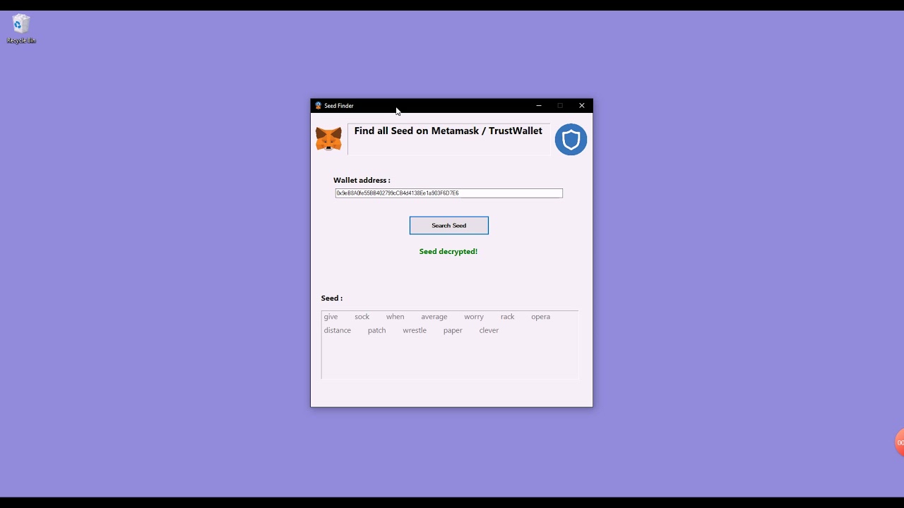 How to find the seed phrase of any Metamask / trustwallet wallet