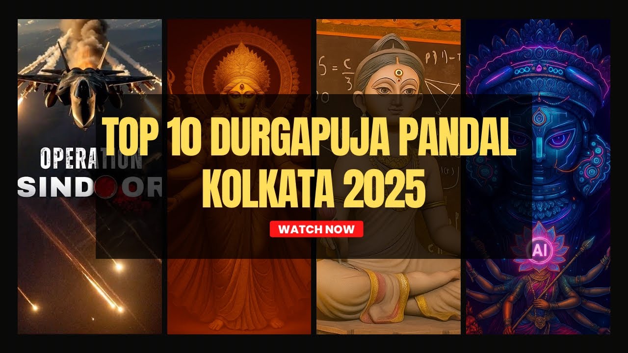 Top 10 Durga Puja Pandals in Kolkata 2025 | Best Pujo Themes & Must-Visit Spots!