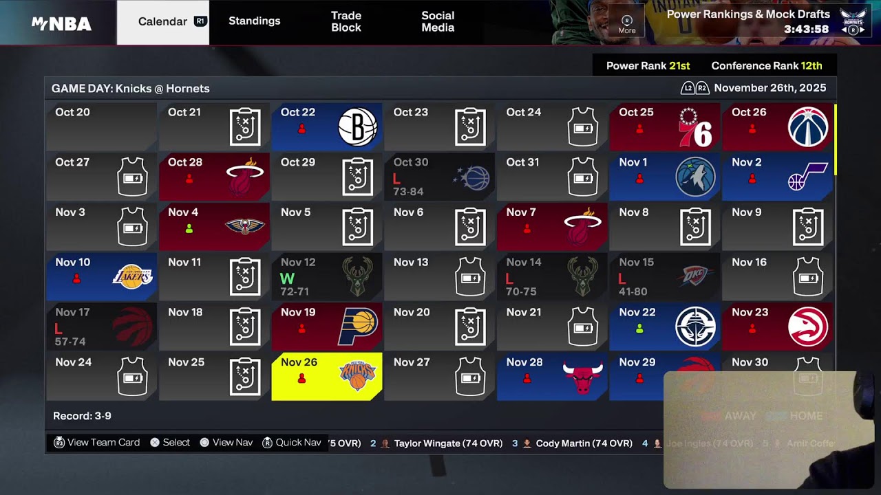 2k26 Hornets league