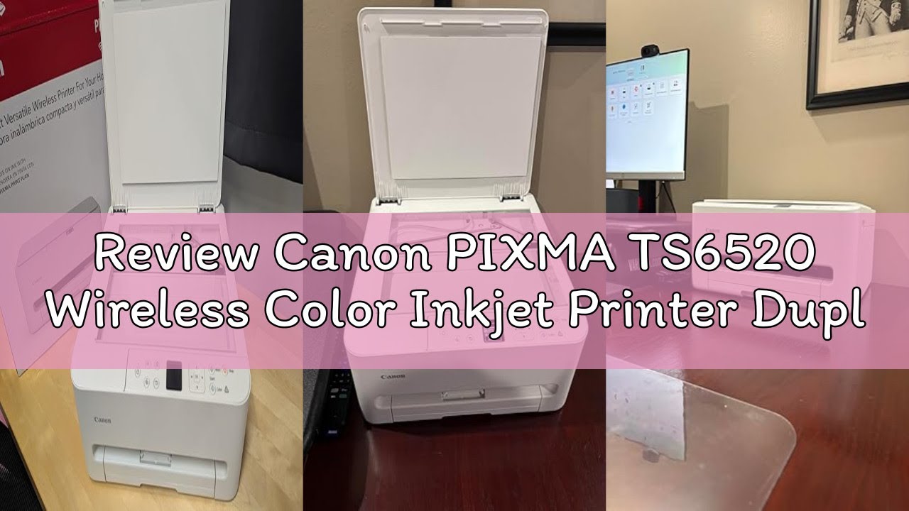 Review Canon PIXMA TS6520 Wireless Color Inkjet Printer Duplex Printing, White – Home Printer with C