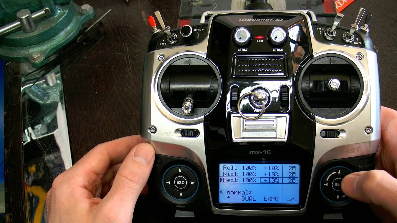 Technik 12: Graupner MX 16 HOTT - Dual Rate und Exponential (EXPO)