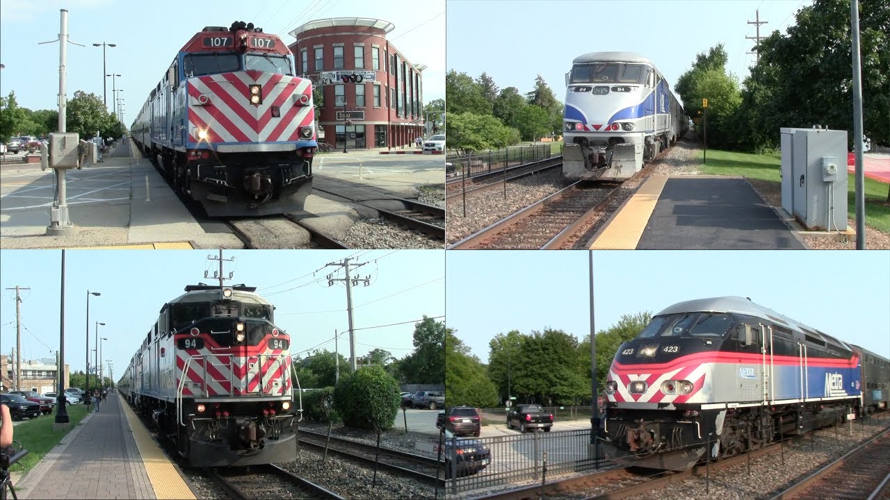 Metra PM rush hour at Northbrook, IL! 7/31/2023