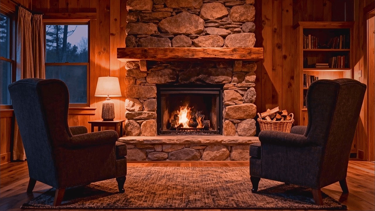 Quiet Reading Hearth 🔥 | Gentle Crackling Fire Sounds for Focused Reading (1 Hour)