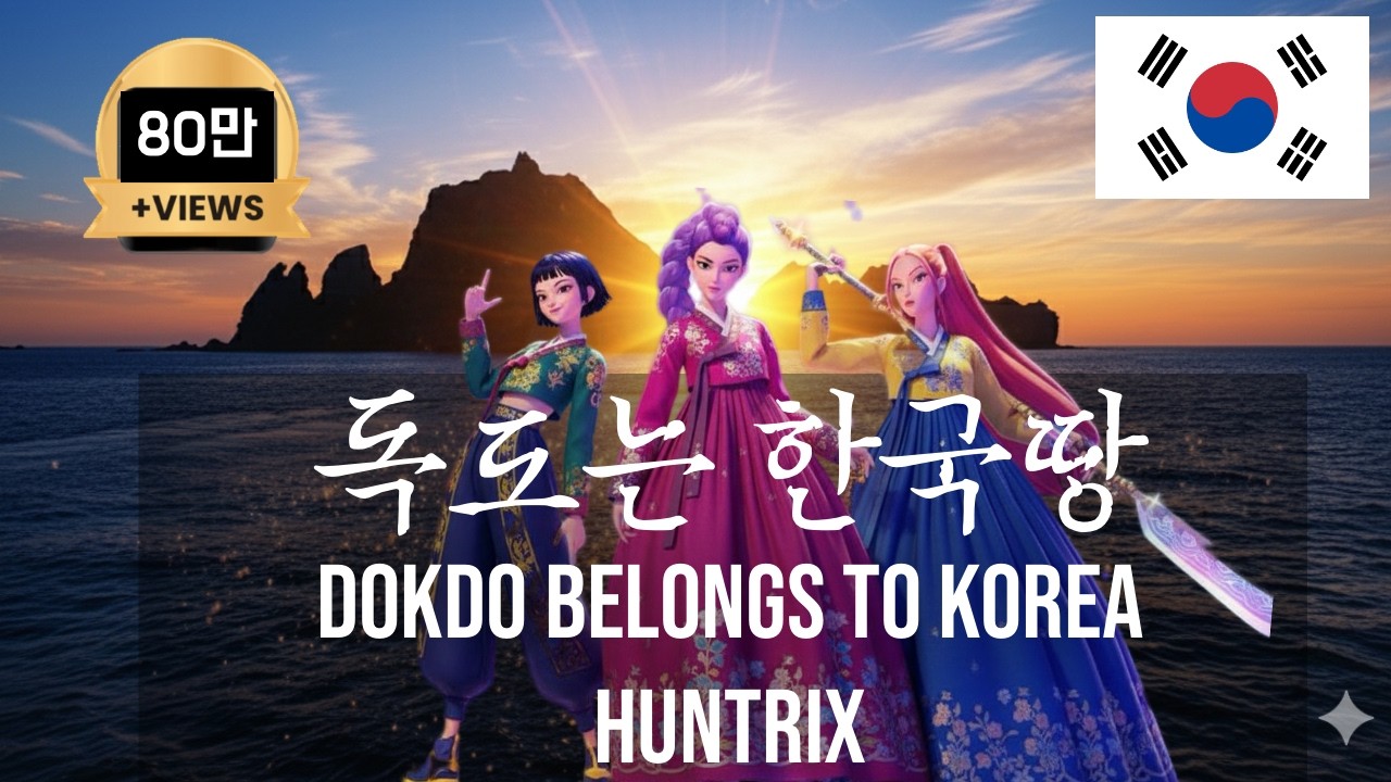 헌트릭스가 '독도는 한국땅' 를 부른다면? (후렴 고음 반전) Song by Huntrix AI Voice