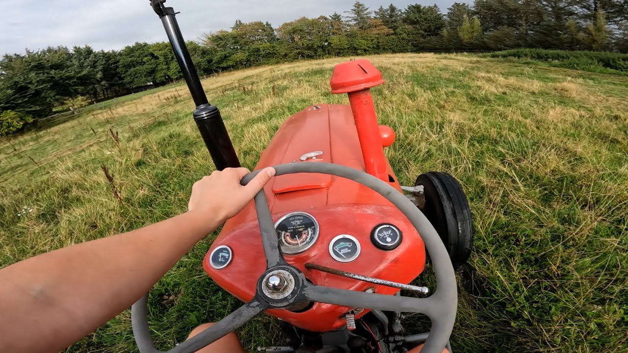 Massey Ferguson 35X Multi-Power cutting grass with Lawn Mover | POV Farming