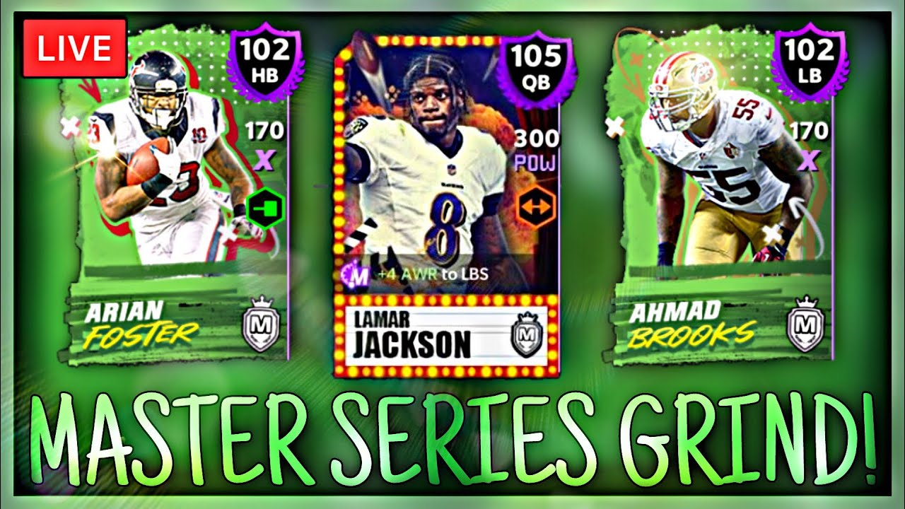 NEW MASTER SERIES!  ~ 105 LAMAR JACKSON GRIND ~ Madden Mobile 21
