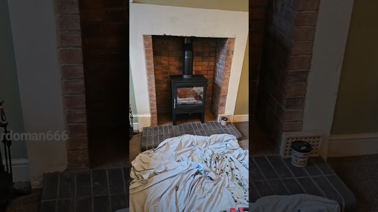 7kw log burner installation in Largs.#logburner #stove