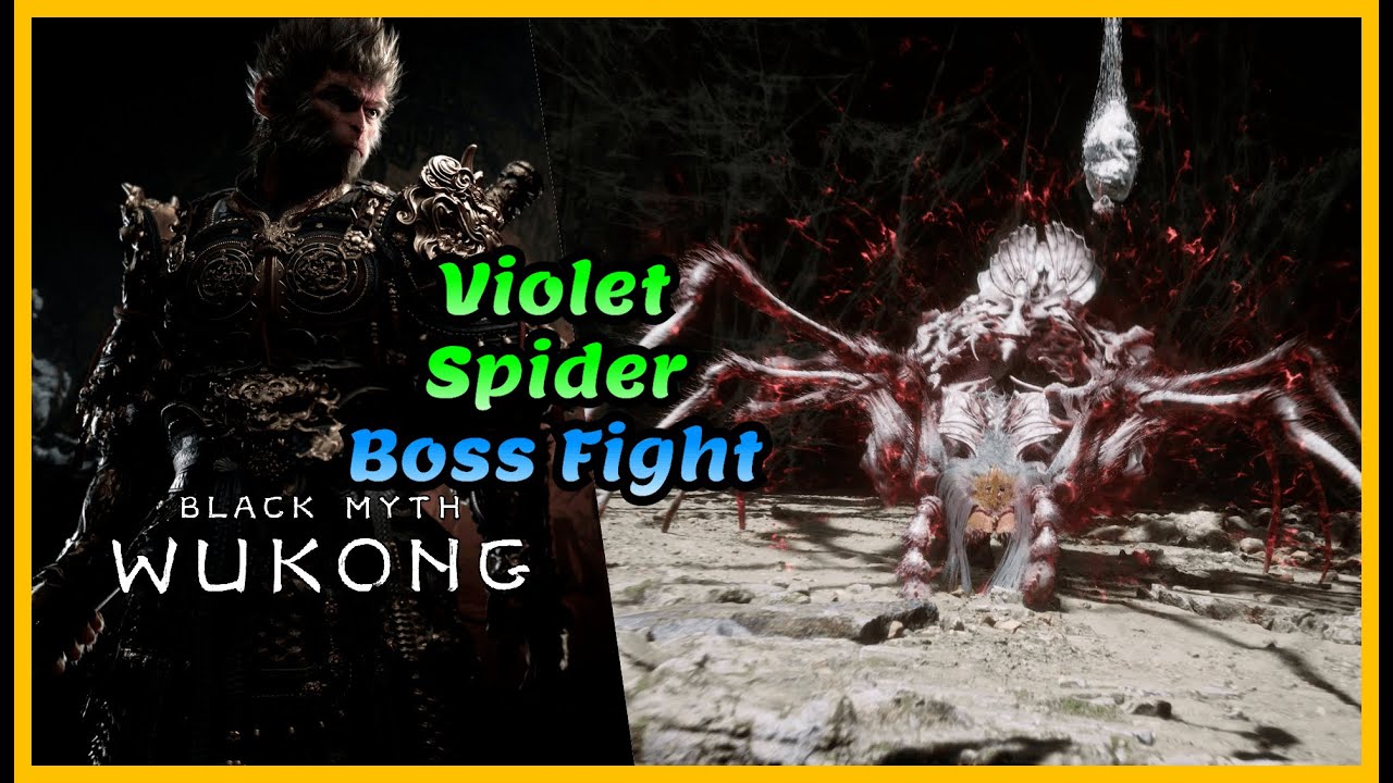 Violet Spider boss fight | Full Walkthrough | Black Myth Wukong