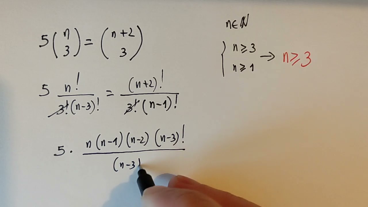 4   Calcolo combinatorio 10   Coefficienti binomiali equazioni e disequazioni