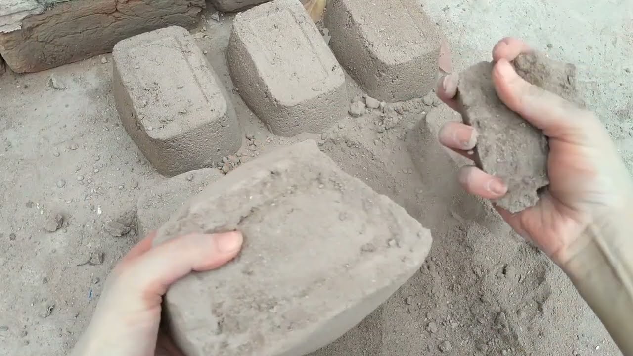 Vlog style crumbling of sand texture | Floor crumbling