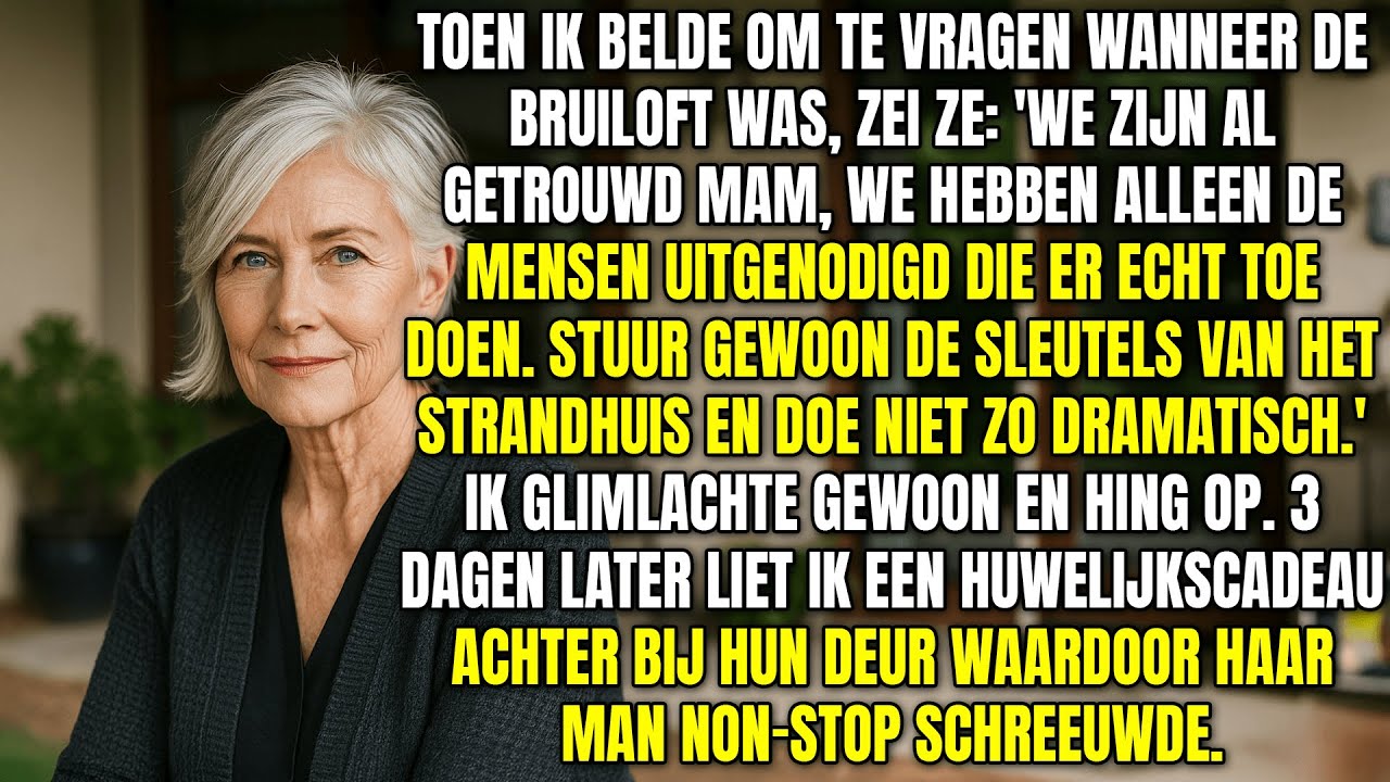 Mijn dochter trouwde zonder mij uit te nodigen, maar wilde mijn strandhuis voor de huwelijksreis...