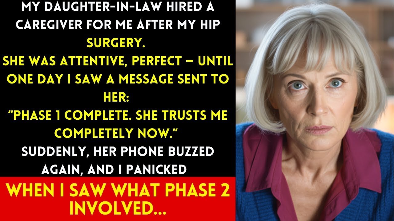 MY CAREGIVER WAS PERFECT — UNTIL I SAW A TEXT  “PHASE 1 COMPLETE ” THEN I SAW THE PHASE 2 AND RUN