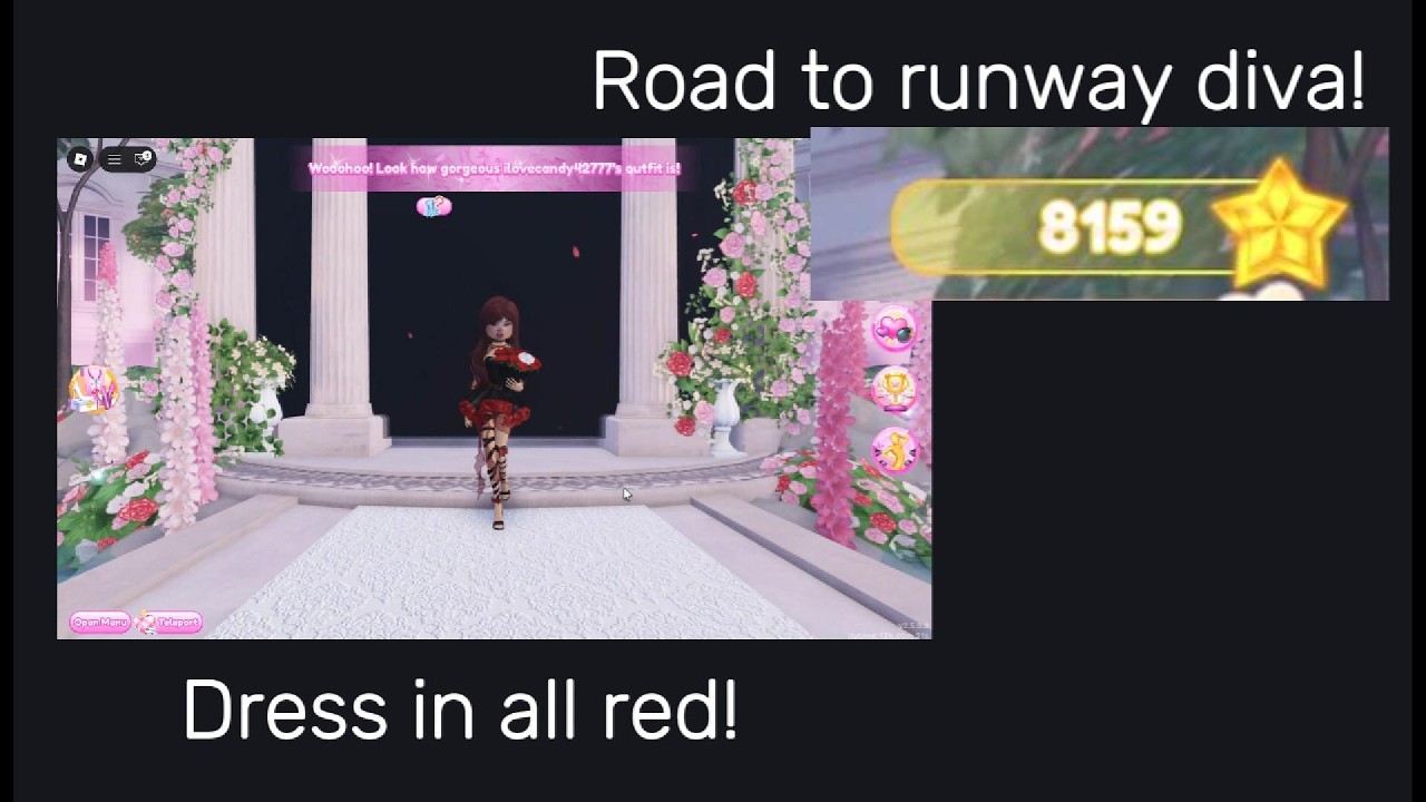 Dressing in ALL RED for Valentines day♥️ *Unfair Voting* *Road to Runway Diva* ||Dress to Impress||