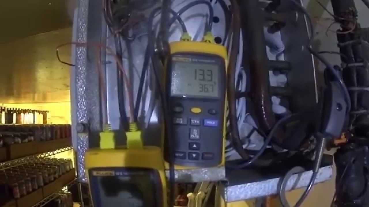 Walk in Cooler charging and cleaning the Evaporator Coil part 4